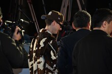 ファンと交流するティモシー・シャラメ