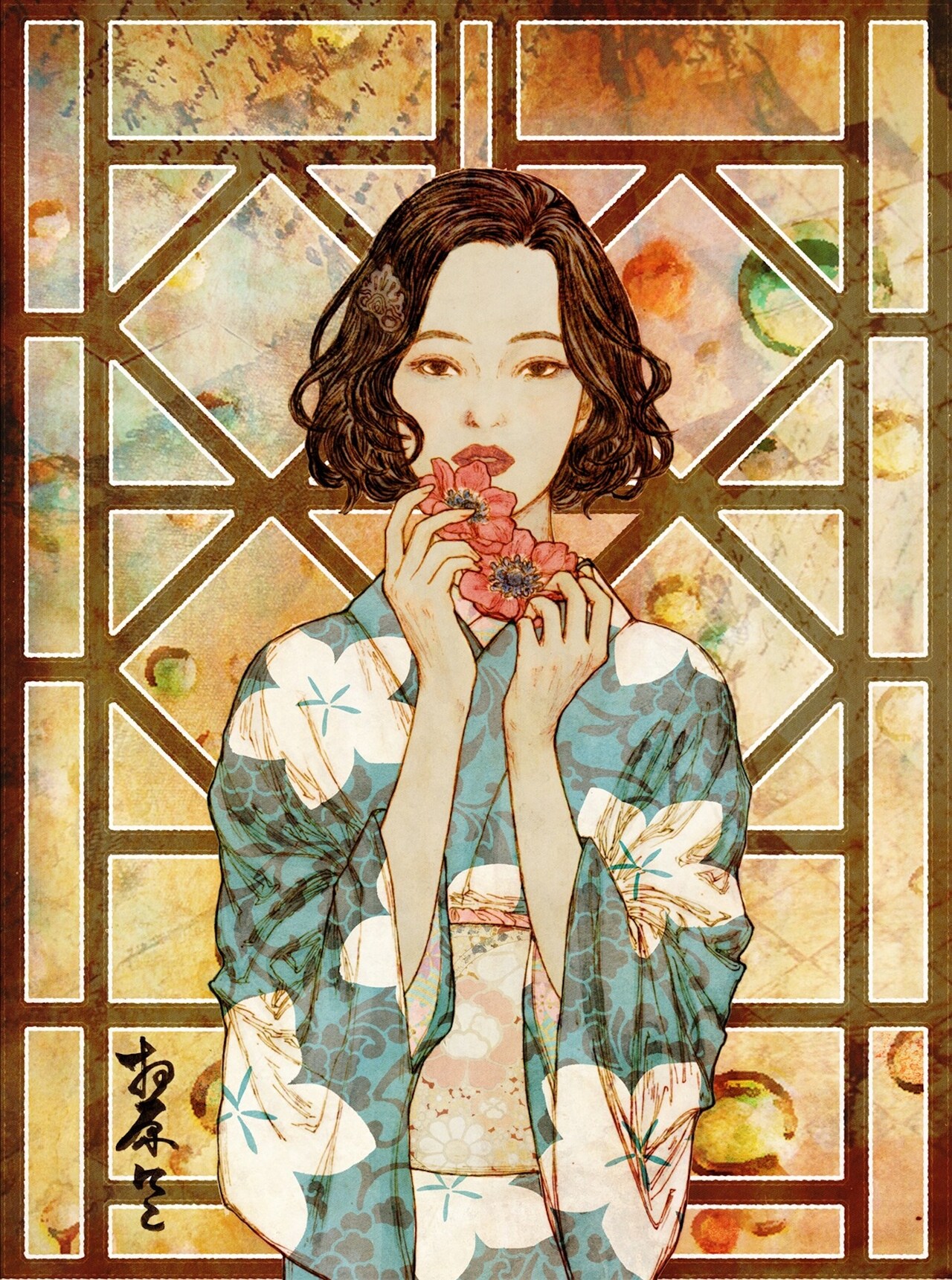 特別な作品 人見友紀 油絵 『ベルサイユのばら』？