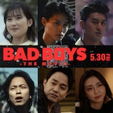 映画「BADBOYS -THE MOVIE-」キャスト。上段左から井頭愛海、兵頭功海、岩永丞威。下段左から大下ヒロト、青柳翔、山谷花純
