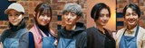 ドラマNEXT「やぶさかではございません」新キャスト。左から安藤聖、田畑志真、濱正悟、片山萌美、東根作寿英