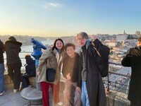 第45回ポルト国際映画祭での写真。左から輝有子、木村知貴、鎌田義孝