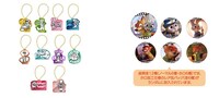 アクリルキーホルダー（ランダム10種・税込770円）とビッグ缶バッジ（ランダム12種・税込880円）