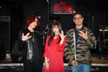 左からSUGIZO、菊地姫奈、宮崎大祐。