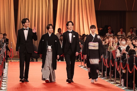 新人俳優賞の受賞者たち。左から赤楚衛二、板垣李光人、越山敬達、齋藤飛鳥 ©︎日本アカデミー賞協会