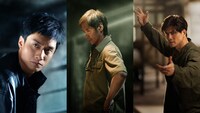 「スタントマン 武替道」より、左からテレンス・ラウ演じるロン、トン・ワイ演じるサム、フィリップ・ン演じるワイ