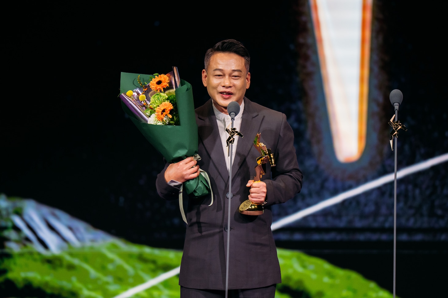 助演男優賞を受賞したリー・カンション