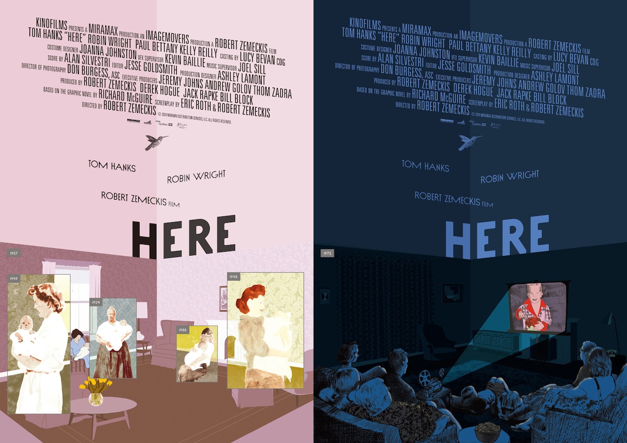 HERE」大島依提亜による新ポスター解禁、山崎貴・岡田惠和・鈴木保奈美