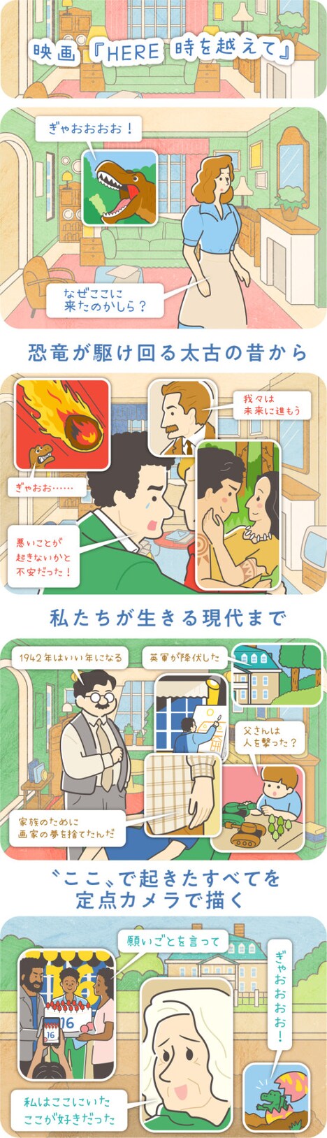 「HERE 時を越えて」フクイヒロシによるイラスト