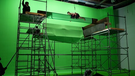 「ホットスポット」アクションシーンのメイキング写真