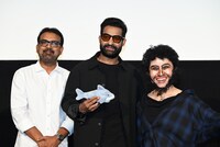 左からコラターラ・シヴァ、N・T・ラーマ・ラオ・Jr.、キンタロー。