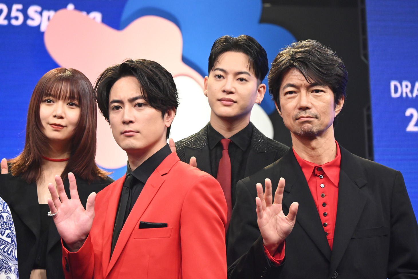 左から上白石萌歌、間宮祥太朗、三山凌輝、仲村トオル
