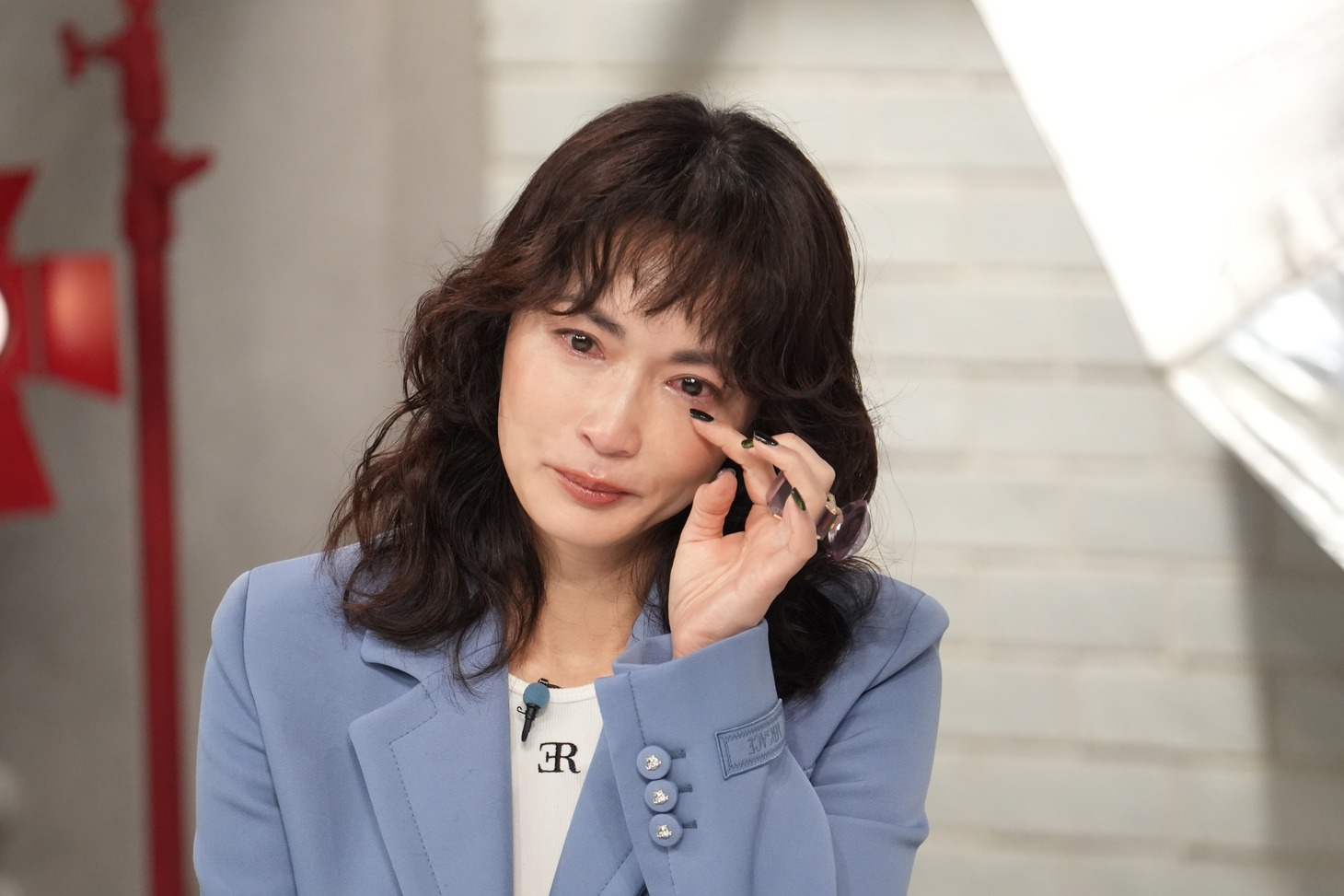 「おしゃれクリップ」より、長谷川京子。番組では息子からのメッセージに目頭を熱くさせた