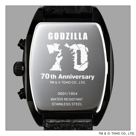 「ゴジラ」70周年記念 公式ウオッチの裏盤
