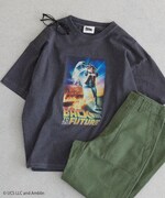 「BACK TO THE FUTURE」ピグメント半袖カットプルオーバー（チャコールグレー / 税込3490円）