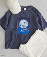 「E.T.」ピグメント半袖カットプルオーバー（ネイビー / 税込3490円）