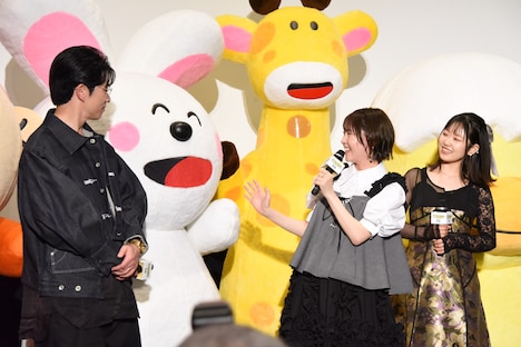 「たべっ子どうぶつ THE MOVIE」完成披露試写会の様子