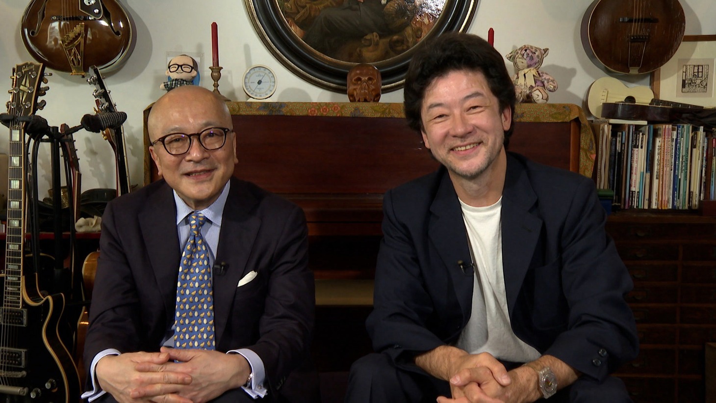 「スイッチインタビュー」より、左から山田五郎、浅野忠信