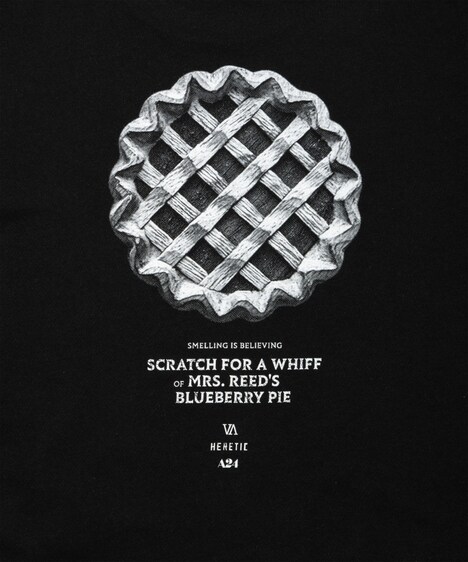 「A24 HERETIC BLUEBERRY PIE TEE」裏面のデザイン