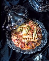 「ハンニバル・レクター博士の優雅なお料理教室」より、ベジタリアン向けカボチャのラザニア──入れ歯つき