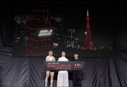 「ミッション:インポッシブル/ファイナル・レコニング」スペシャルカウントダウンイベントの様子。左からなかやまきんに君、トラウデン直美、半井重幸(Shigekix)