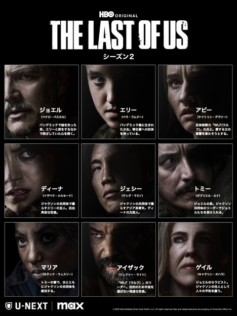 「THE LAST OF US」シーズン2キャラクター紹介画像
