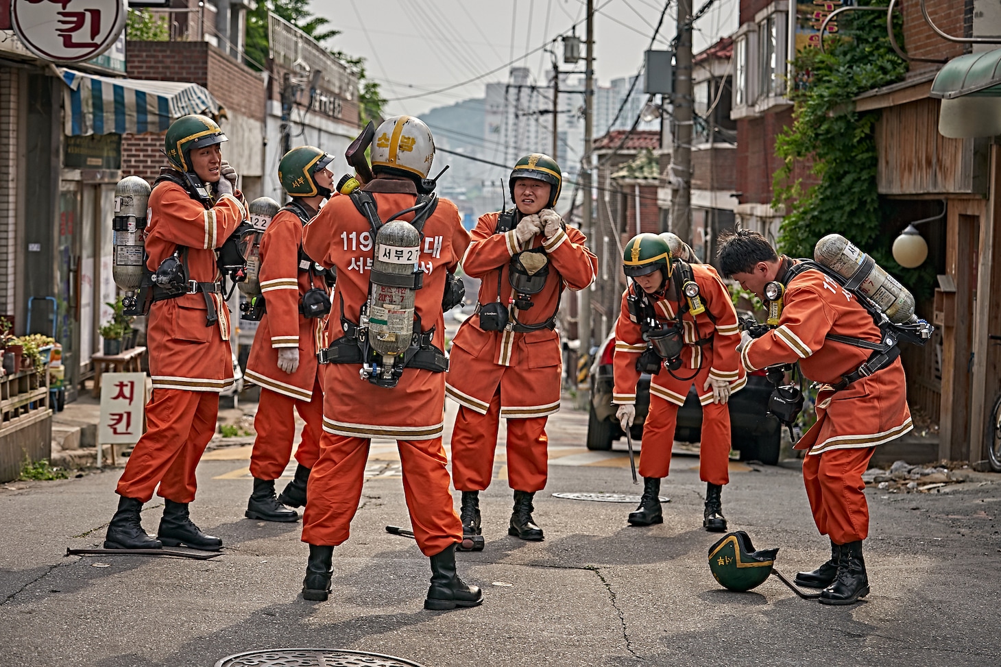 「消防士 2001年、闘いの真実」場面写真