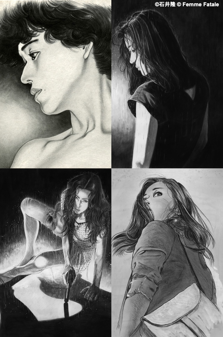 石井隆による名美のイラスト原画 - 石井隆の特集上映に竹中直人＆宇多