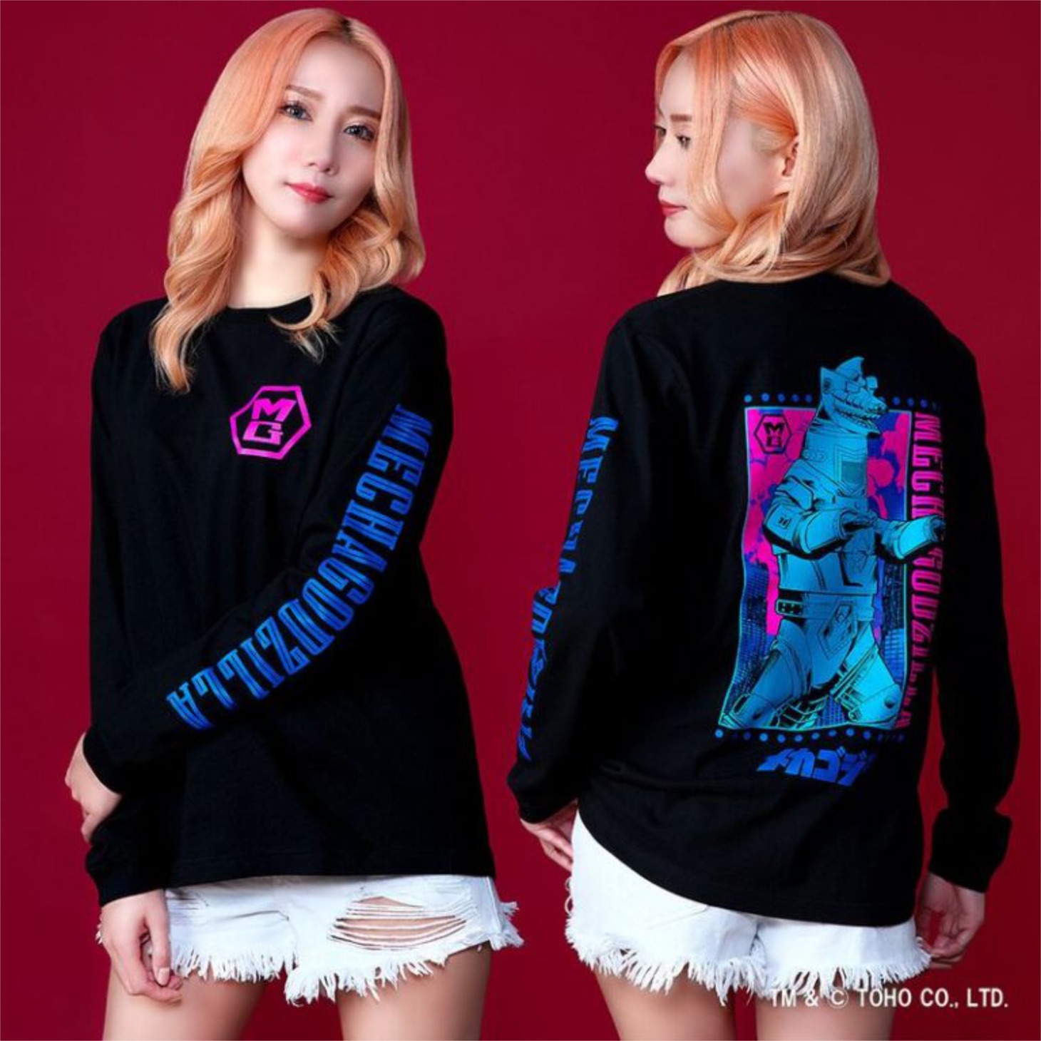 「大メカゴジラPOP UP STORE in 豊田」メカゴジラ ロングスリーブTシャツ（税込7700円 / M～XXL）