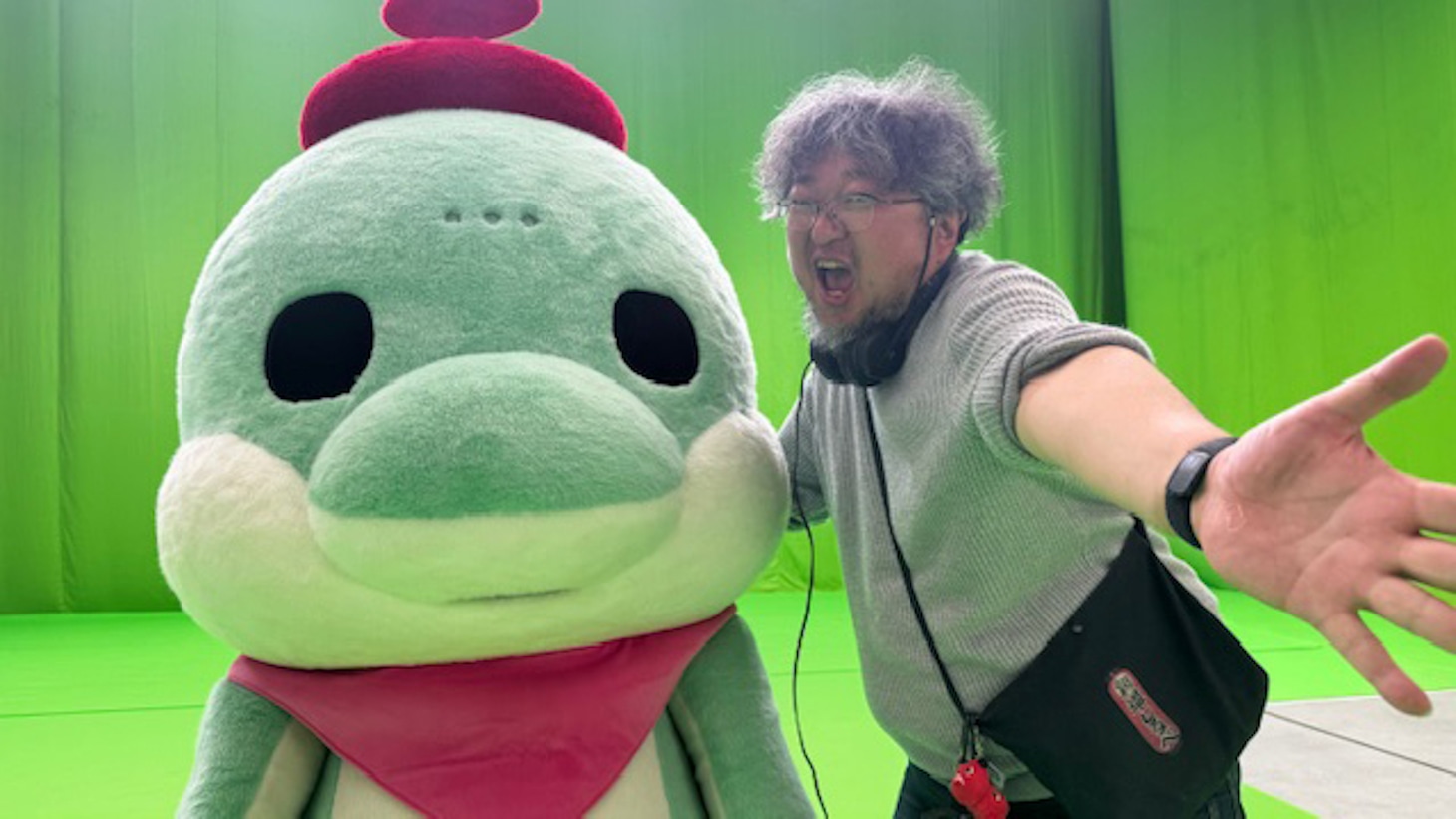 左からしんきちくん、樋口真嗣