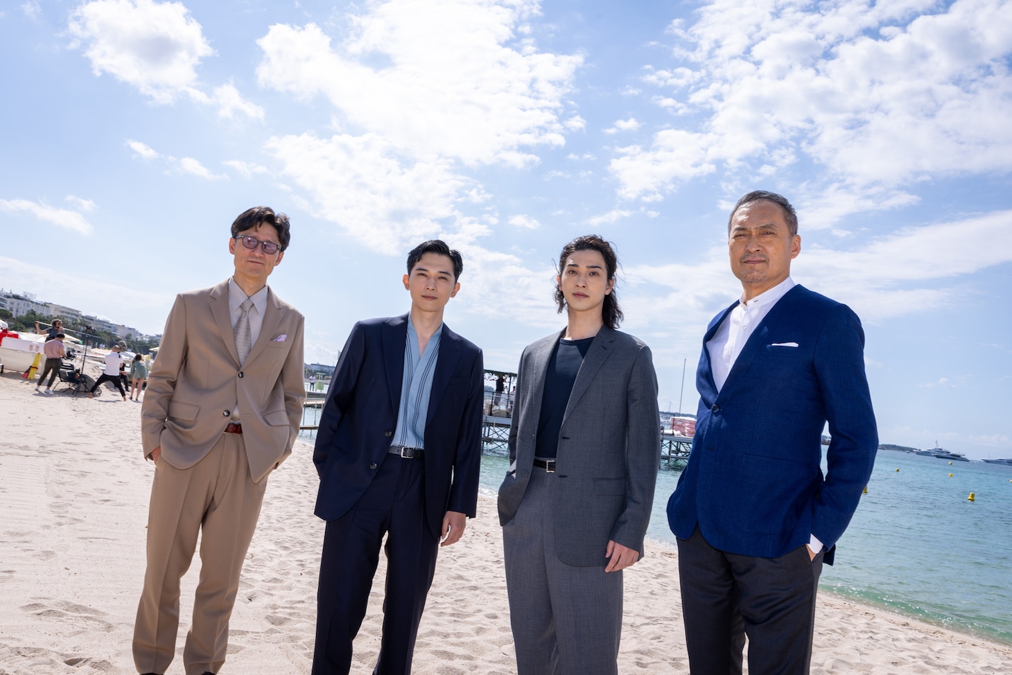 左から李相日、吉沢亮、横浜流星、渡辺謙