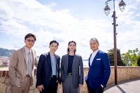 左から李相日、吉沢亮、横浜流星、渡辺謙