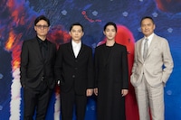 左から李相日、吉沢亮、横浜流星、渡辺謙 ©KAZUKO WAKAYAMA