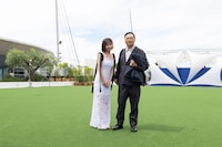 左から齊藤京子、深田晃司 ©Kazuko Wakayama