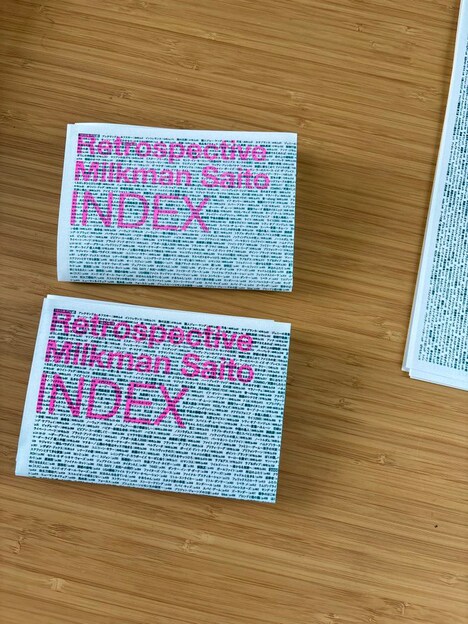 「1994-2024 ミルクマン斉藤レトロスペクティブ 京阪神エルマガジン社の映画評論集」書店購入特典のインデックス