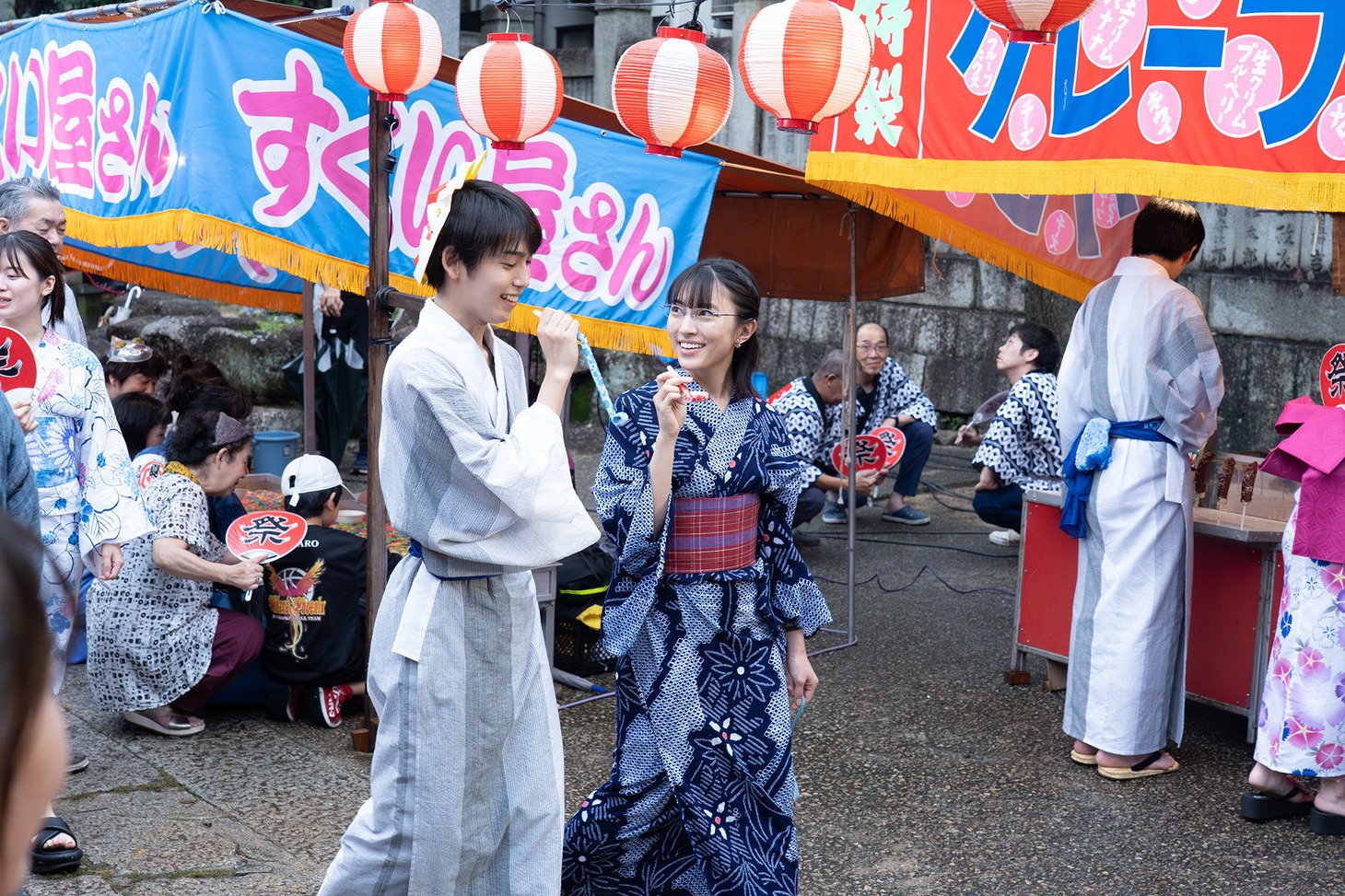 「リライト」より、久保田紗友演じる鈴子（右）と、阿達慶演じる保彦（左）
