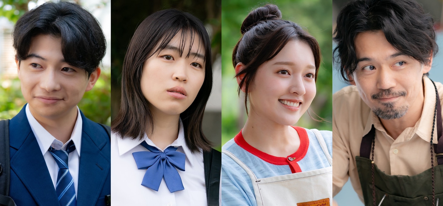 「量産型ルカ -プラモ部員の青き逆襲-」より、左から山崎竜太郎、小林桃子、尾本侑樹奈、岡田義徳