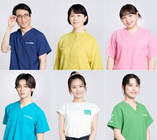 ドラマ「初恋DOGs」新キャスト。上段左からなだぎ武、坂井真紀、野呂佳代。下段左からNOA、永瀬莉子、円井わん