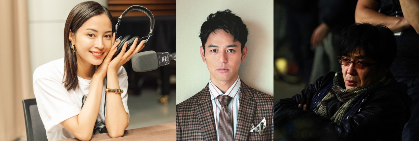 左から「広瀬すずの『よはくじかん』」パーソナリティの広瀬すず、映画「宝島」キャストの妻夫木聡、監督の大友啓史