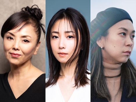 左から松田美由紀、MEGUMI、佐渡恵理