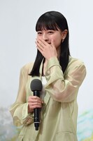 声を震わせながら挨拶した上坂樹里