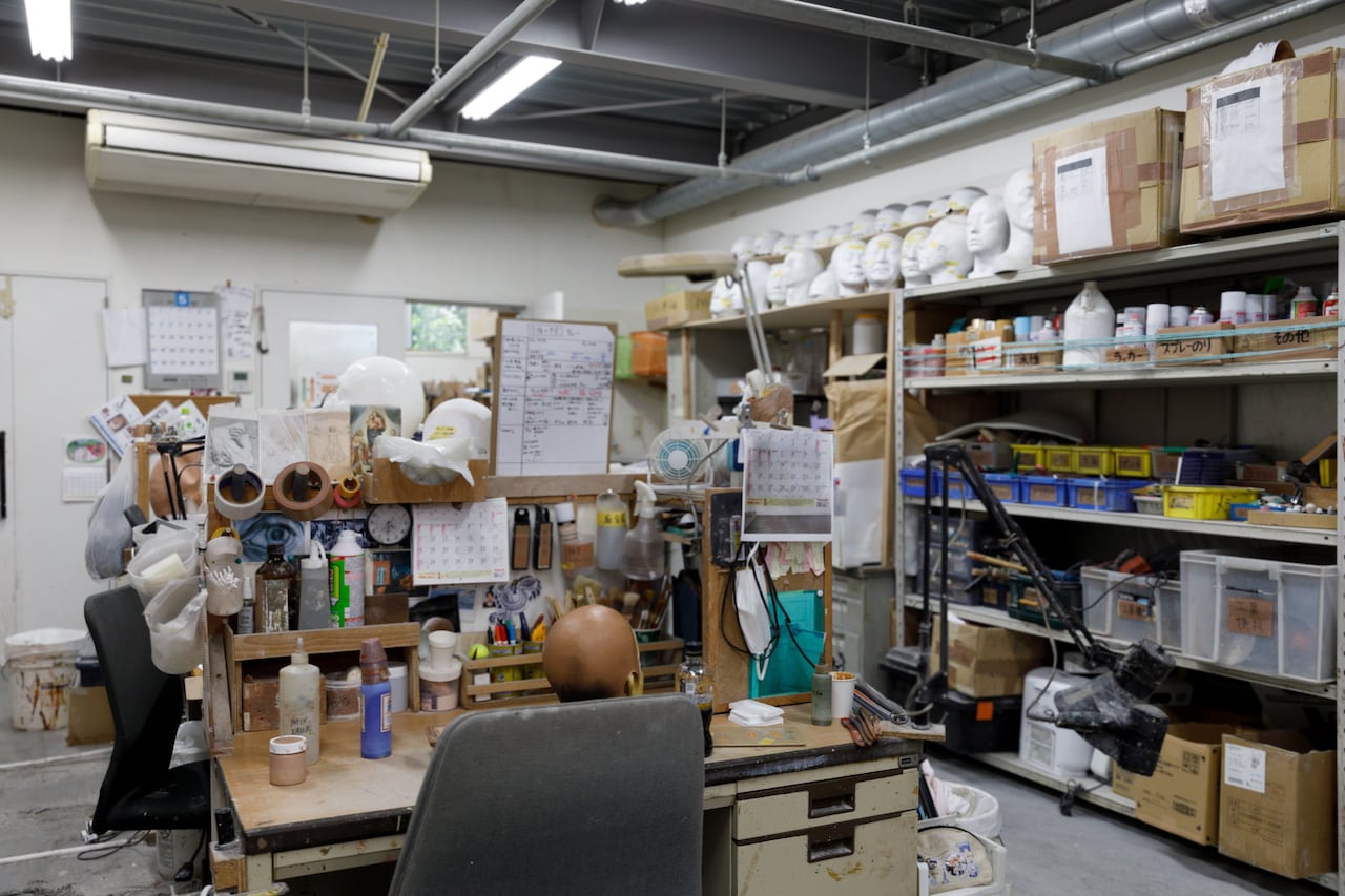 メイクアップディメンションズの工房内