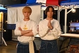 左から遠海翔太役の神山智洋、方丈輝元役の中村海人