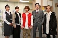 ドラマ「ロンダリング」のキャストたち。左から久保田磨希、菅井友香、藤原丈一郎、大谷亮平、橋本涼