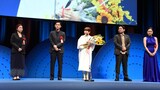 左から田端華子（編集）、吉沢亮（主演）、呉美保（監督）、今井彰人（出演）、忍足亜希子（出演）