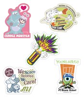 「Happyくじ / PIXAR 2025」K賞の「ダイカットステッカーセット」（全9種）