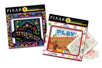 「Happyくじ / PIXAR 2025」K賞の「ダイカットステッカーセット」。各作品ごとに異なるフレームを用いた窓付きのオリジナルパッケージ入り