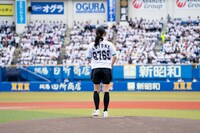 マウンドに立つ古川琴音