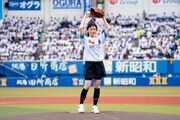 ファーストピッチセレモニーに初挑戦した古川琴音