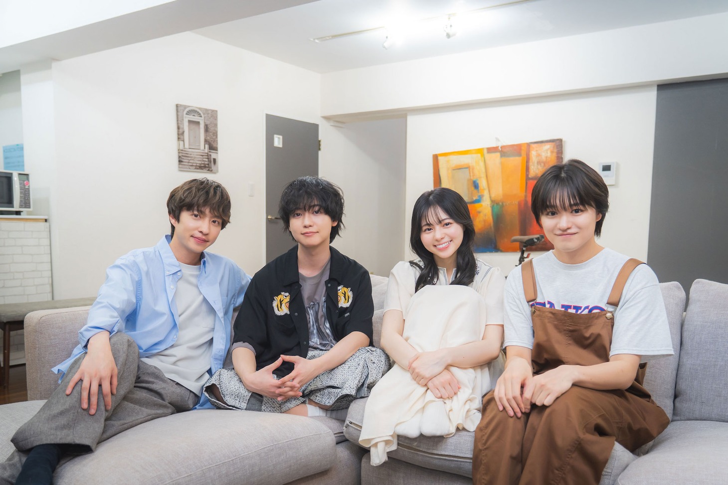 「ギャン泣きくん」ドラマパートより、左から松永有紘、ゆうたろう、吉田伶香、大倉空人