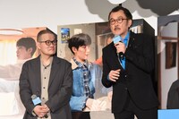 左から中田秀夫、吉田鋼太郎